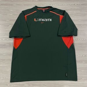 Vintage Nike Miami Hurricanes Jersey Top Canes Green NCAA Men’s Size 2XL